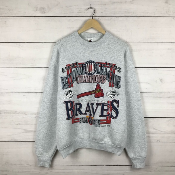 Vintage Shirts | Vintage 992 Atlanta Braves Champions Sweatshirt | Poshmark